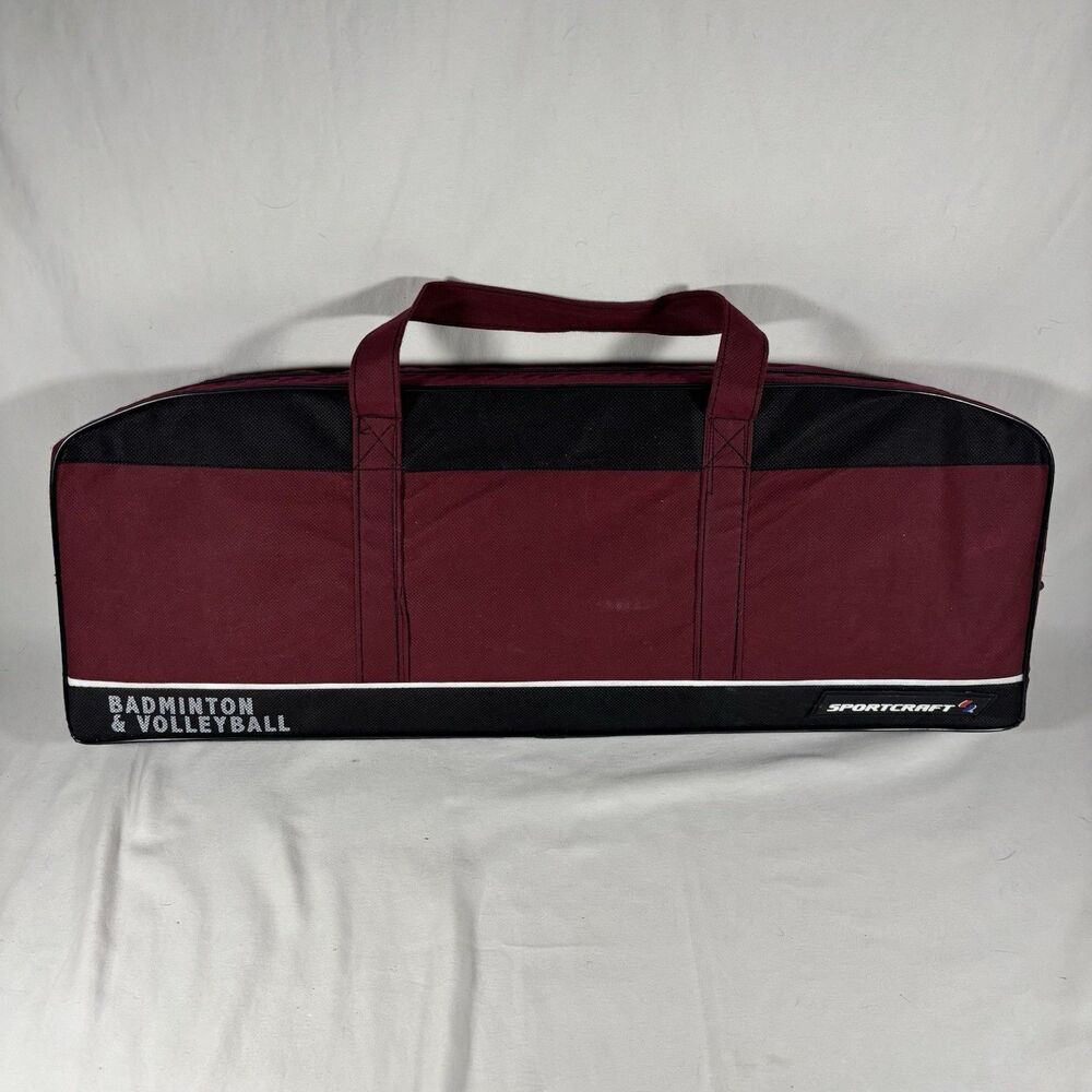 Sportcraft Badminton Volleyball Set 4 Rackets Net Poles Ball Pump Bag